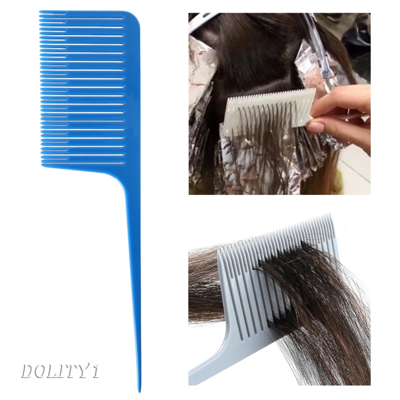 using a comb to highlight hair