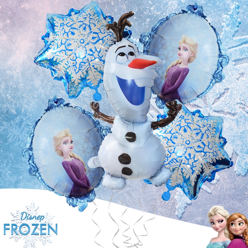 New 5pcs/set Princess Aluminum Foil Balloon Doublesided Frozen Elsa
