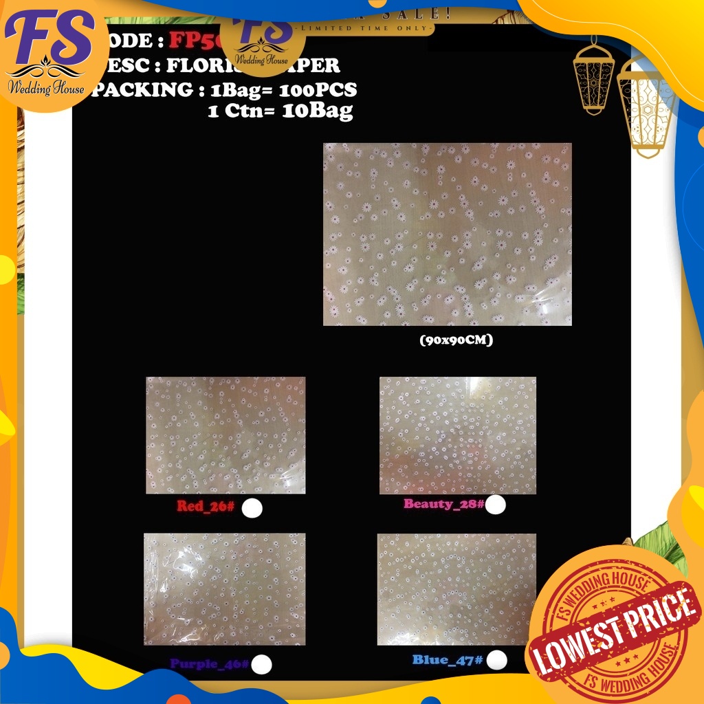 Hamper Wrapping Plastic/ Wrapping Paper Wrap Wrapper Plastic/ Plastik