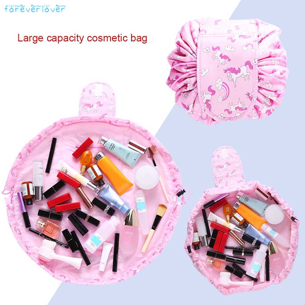 drawstring makeup organizer and travel bag