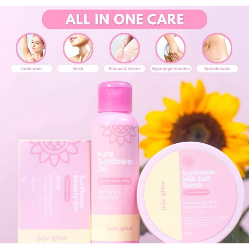 ON HAND Juju Glow Sunflower Oil Skin Care WHITEN Underarm, Bikini, Knees, Elbows, Stretch Marks