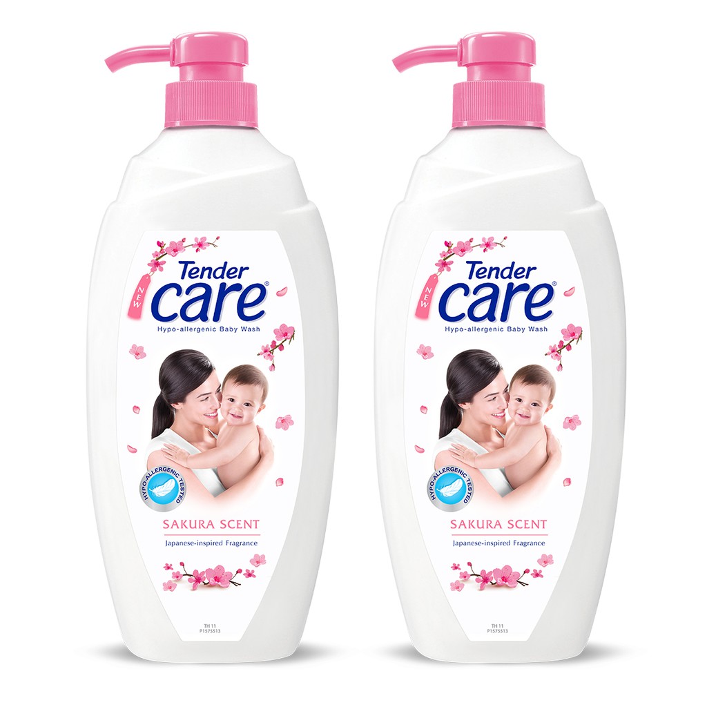 Tender Care Sakura Scent HypoAllergenic Baby Wash 500mL, Pack of 2