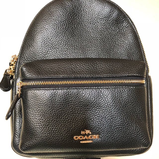 coach mini backpack black