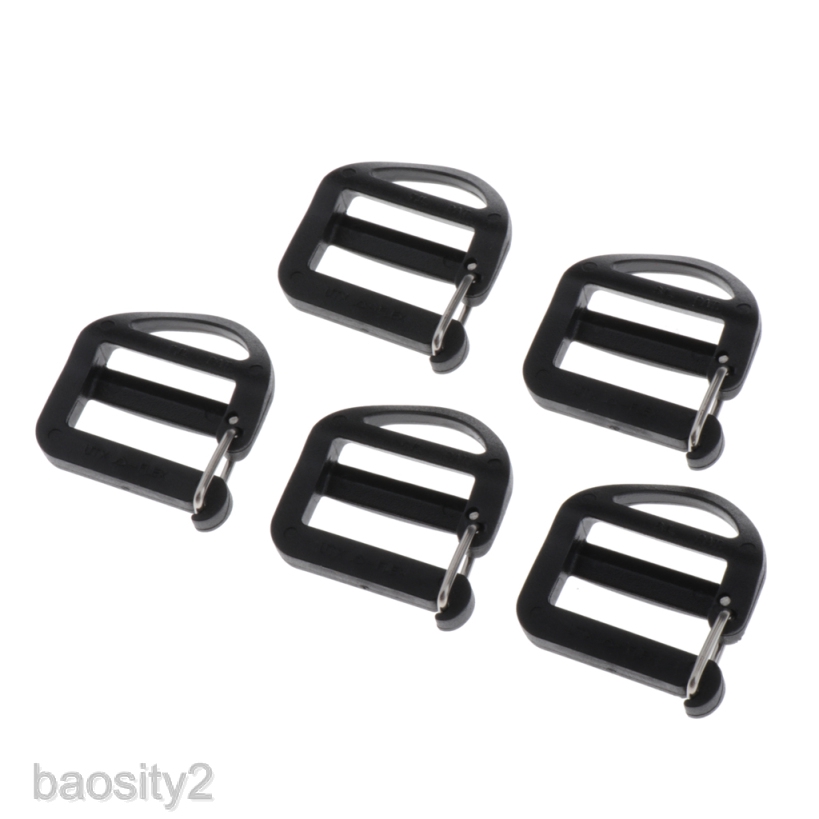5Pcs Adjustable Ladder Lock Slider Backpack Straps Fastener Webbing