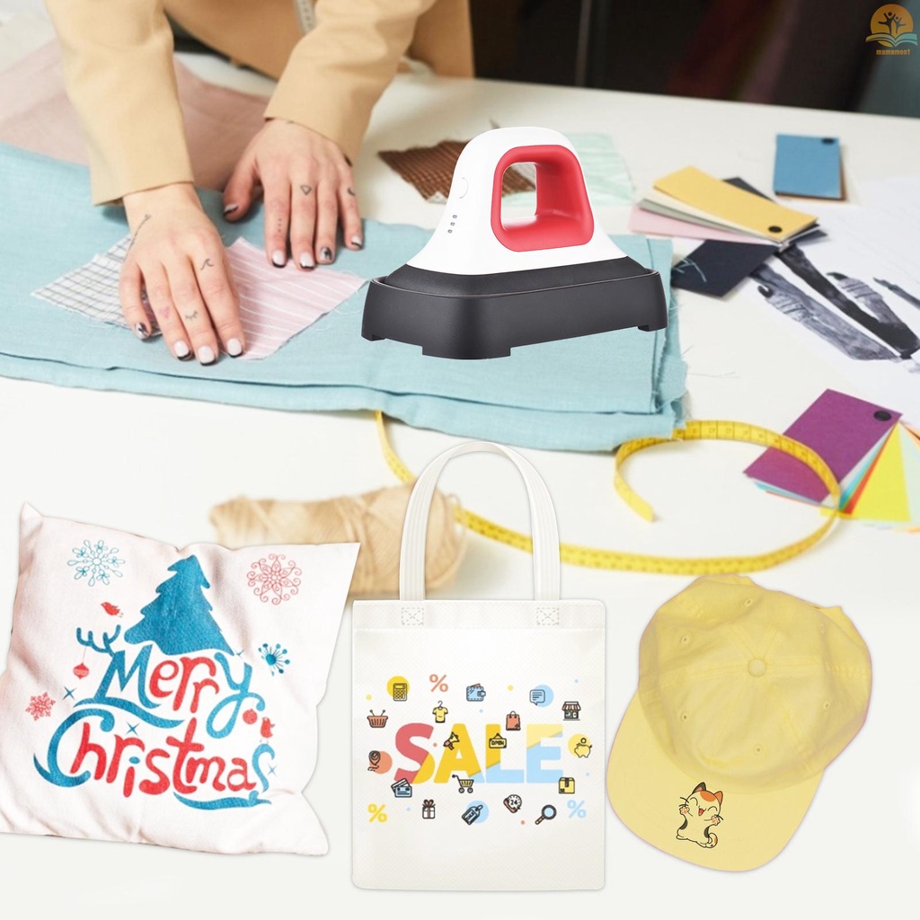 Mini Heat Press Machine T-Shirt Printing Easy Heating Transfer Press Iron Machines for Clothes Bag