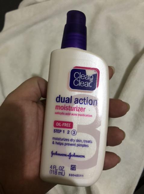 clean and clear dual action moisturizer price