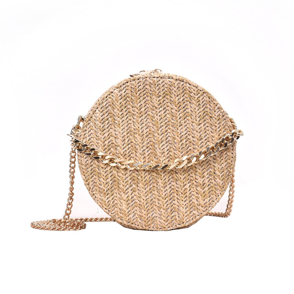 circle weave bag