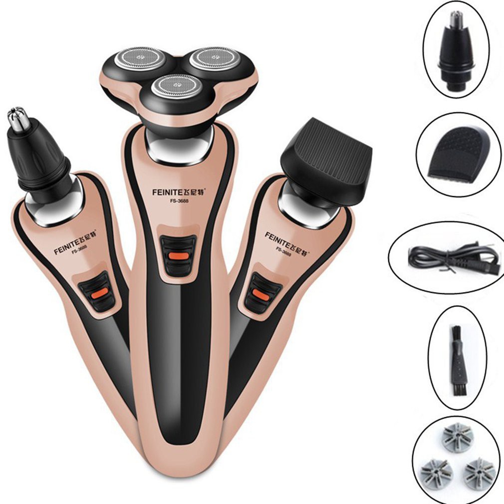 3 in 1 Rechargeable Electric Shaver Multifunction Waterproof Face Nose