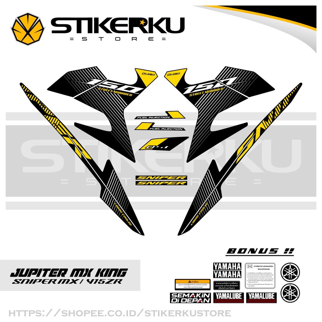 Striping YAMAHA SNIPER / Basic White / SNIPER 150 MXi / EXCITER 150