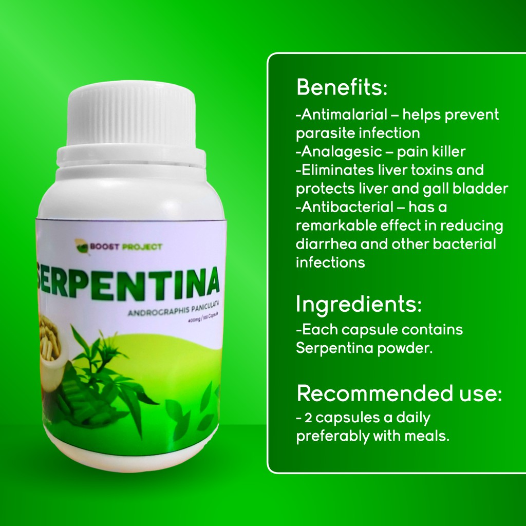 Original BOOST PROJECT Serpentina Capsule | 100 pcs | pure organic