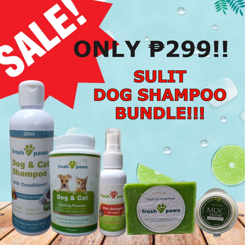 SULIT DOG SHAMPOO BUNDLE ( Dog shampoo+cologne+Anti tick and flea