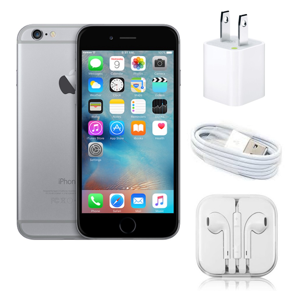 Iphone 6 16g 32g 64gb No Lock Second Hand With Charger Cable Headphones Shopee Philippines