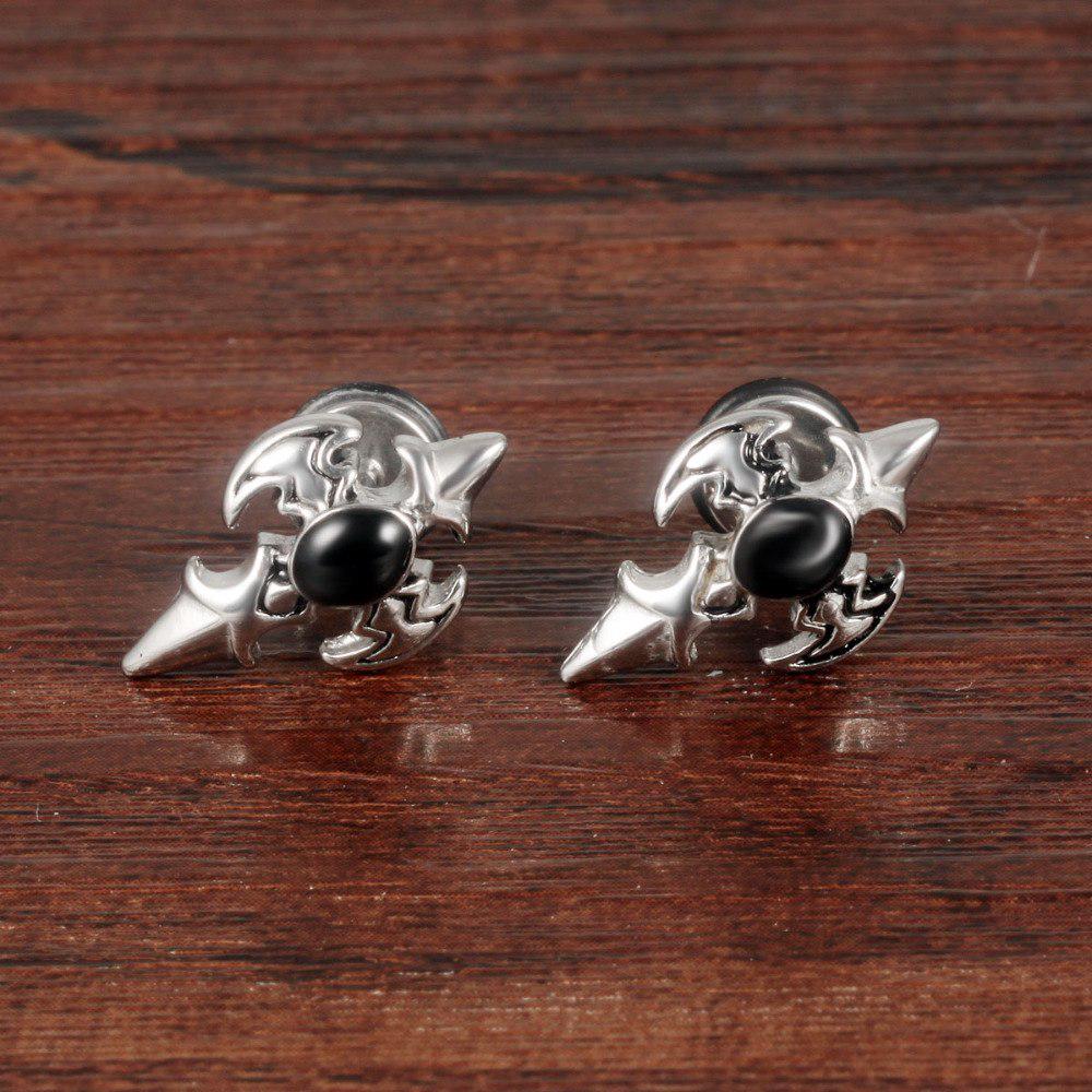 Men's Titanium Steel Gothic Stud Earrings Shopee Philippines