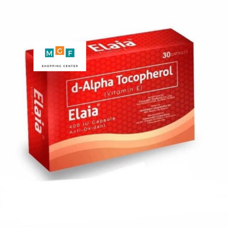 ELAIA Vitamin E (400IU) d-Alpha Tocopherol | Shopee Philippines