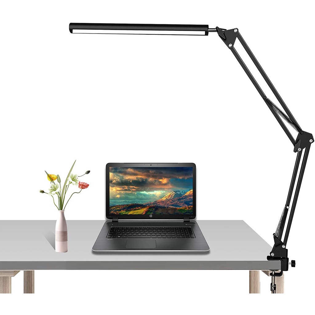 Long Arm LED Desk Lamp Desktop Clipon Desk Lamp Dimmable Working