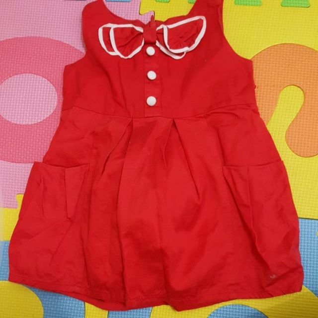 red baby dress