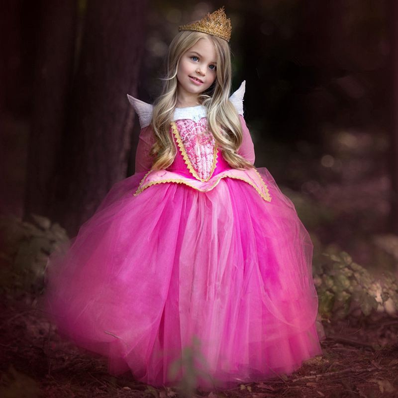 Girl Sleeping Beauty Princess Aurora Dress Costume Party Dresses Cosplay Age 3 8 Shopee Philippines