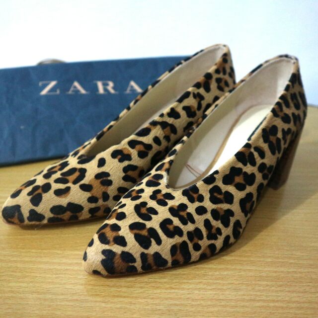 zara leopard print heels