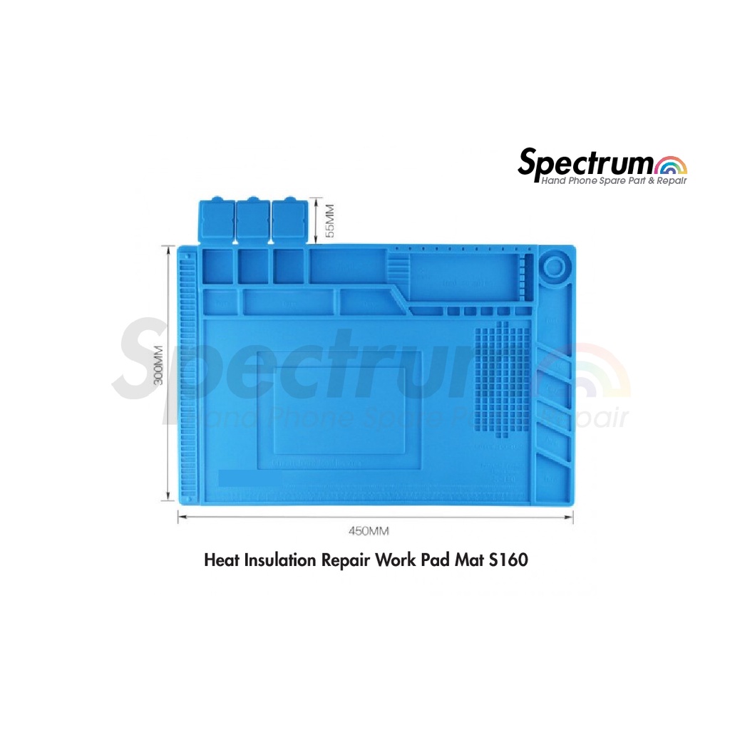 Heat Insulation Silicone Repair Work Pad Mat Maintenance Platform for BGA Soldering S160