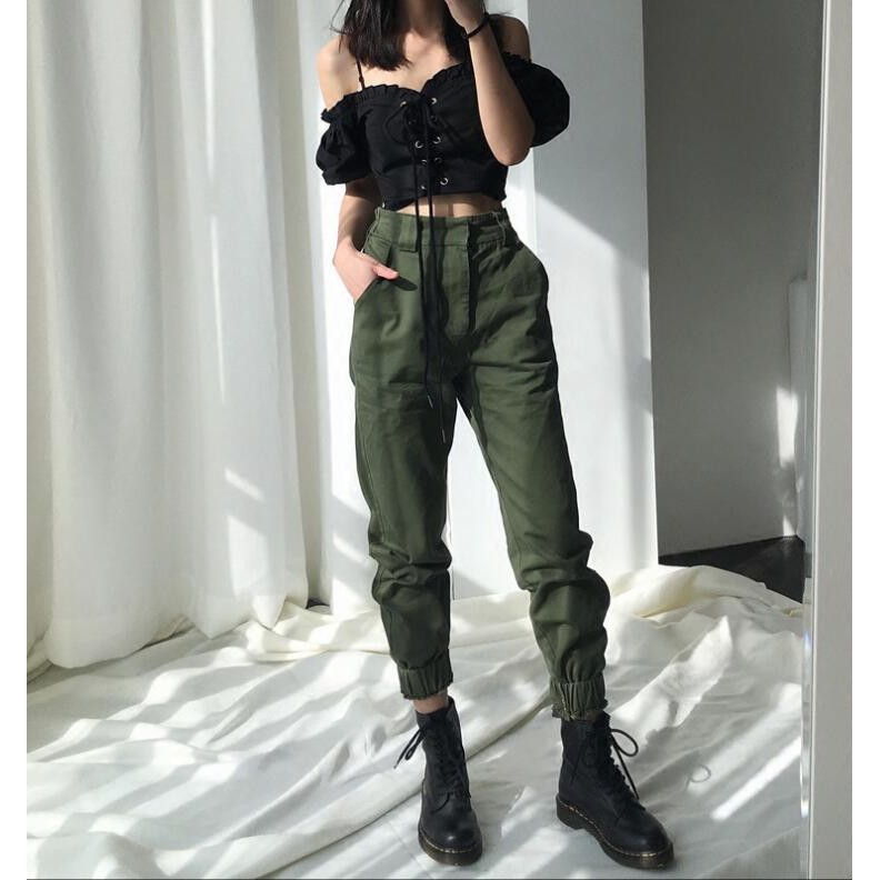 high waisted army cargo pants