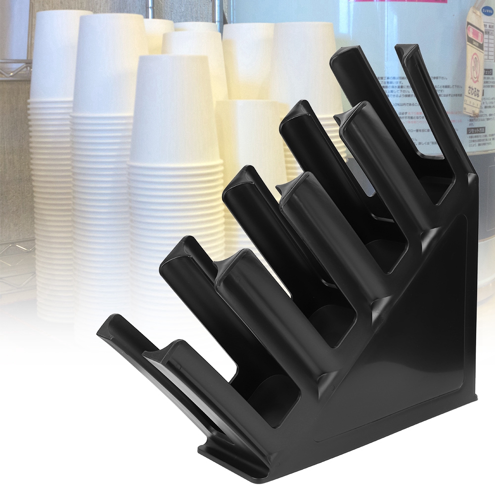 Black Paper Cups Holder Paper Cup Dispenser Rack Stand Organizer