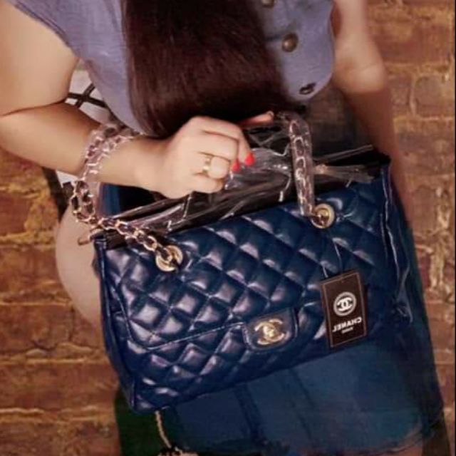 chanel bag blue color