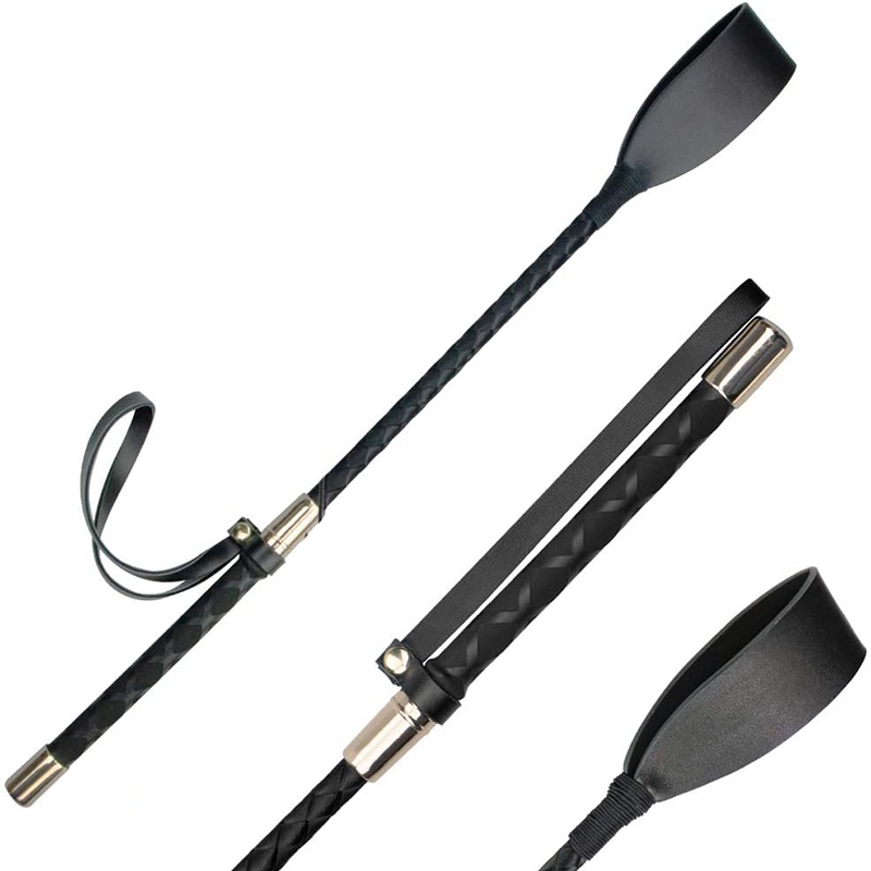 Leather Equestrian Jump Bat,18 inch Riding Crop for Horses, Horse Whip