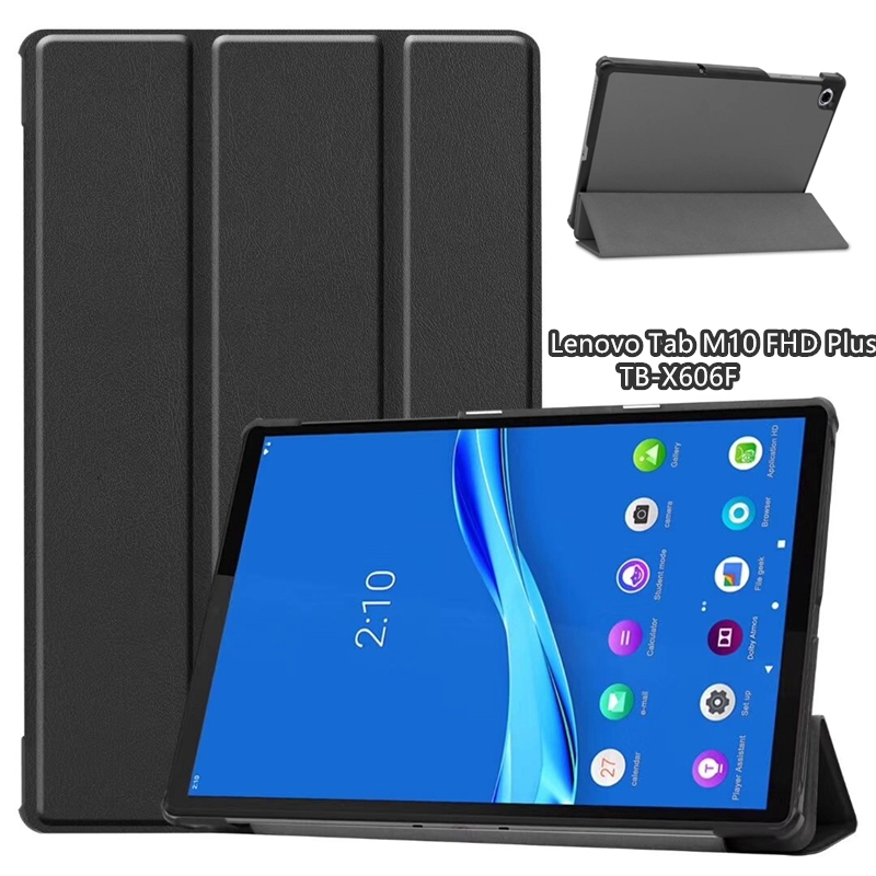 Smart Cover for Lenovo Tab M10 FHD Plus TBX606F Tablet PU Leather Case