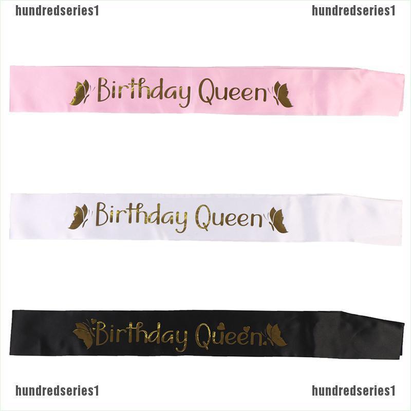 Hundred Birthday Queen Satin Sash Women Girls Queen Birthday Sas Series Shopee Philippines