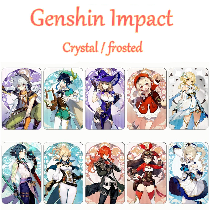 Genshin Impact Klee Barbatos/Wendy QiQi Paimon Card paste crystal ...