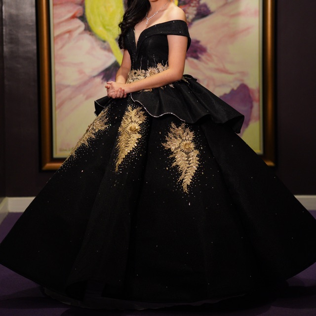 black gown for ball