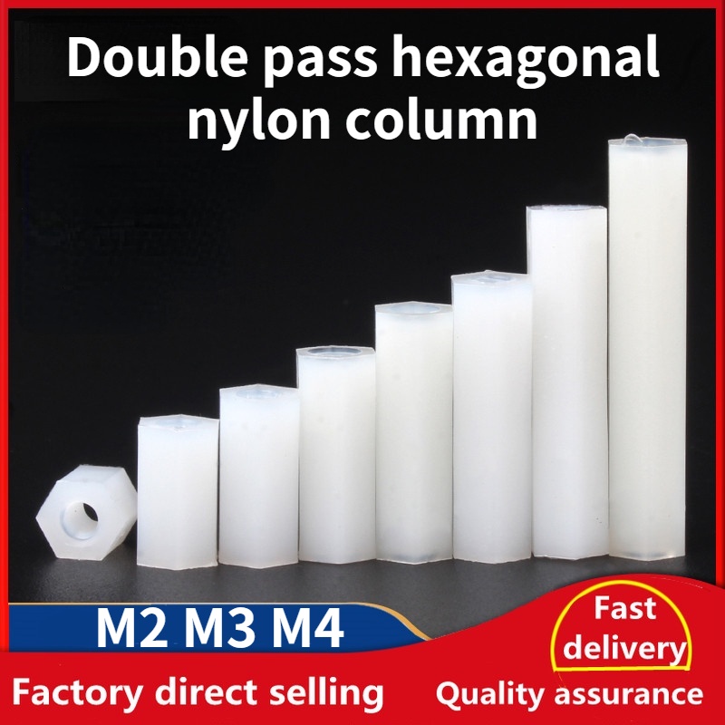 Nylon column m3 double pass nylon hexagonal column M2 M3 M4 isolation