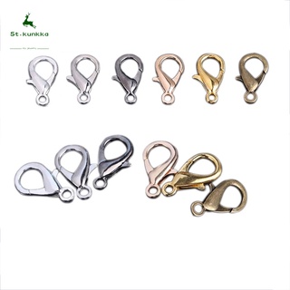 St.Kunkka 50 Pcs 10/12/14/16/21Mm Lobster Clasps Chain Hook Metal Connector For Jewelry Diy Making