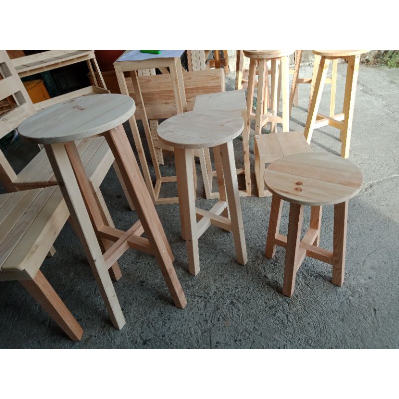 Wooden Round Stool Chair Ee, Wooden Bar Stool Philippines