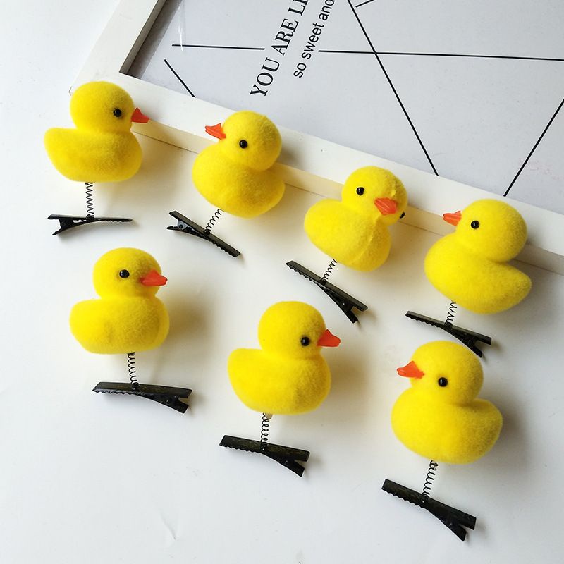 Cute Fun Hairpins Three-dimensional Little Yellow Duck Hairpin Party ...