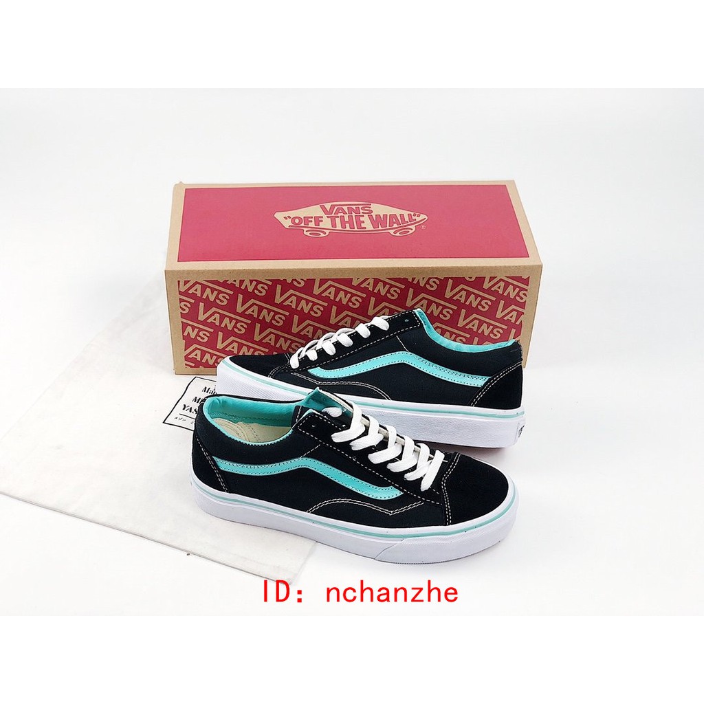 green and black old skool vans