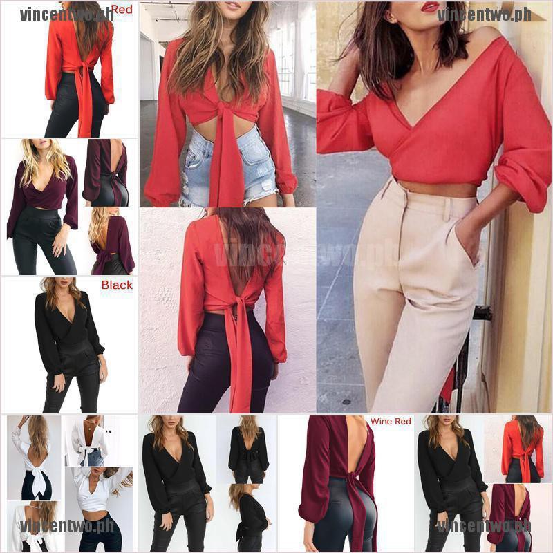 deep back neck tops