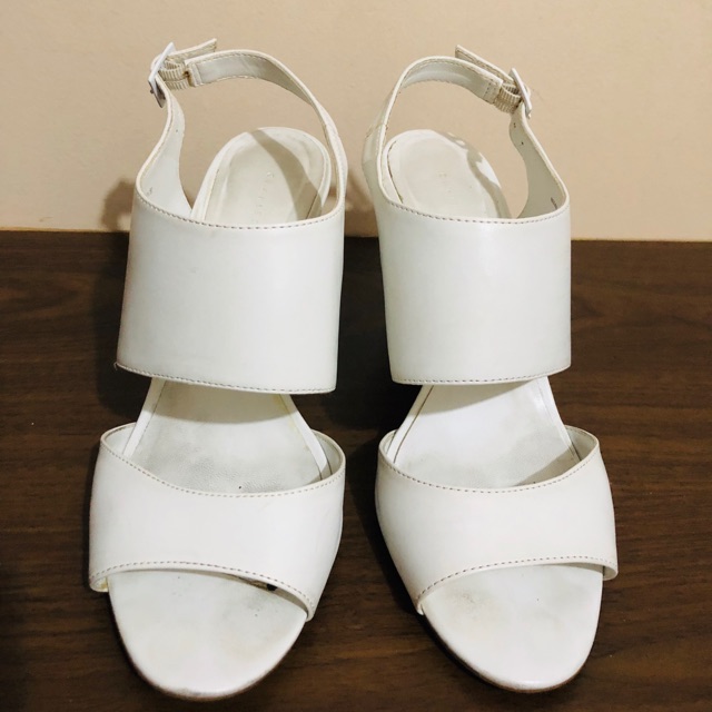 white wedge shoes