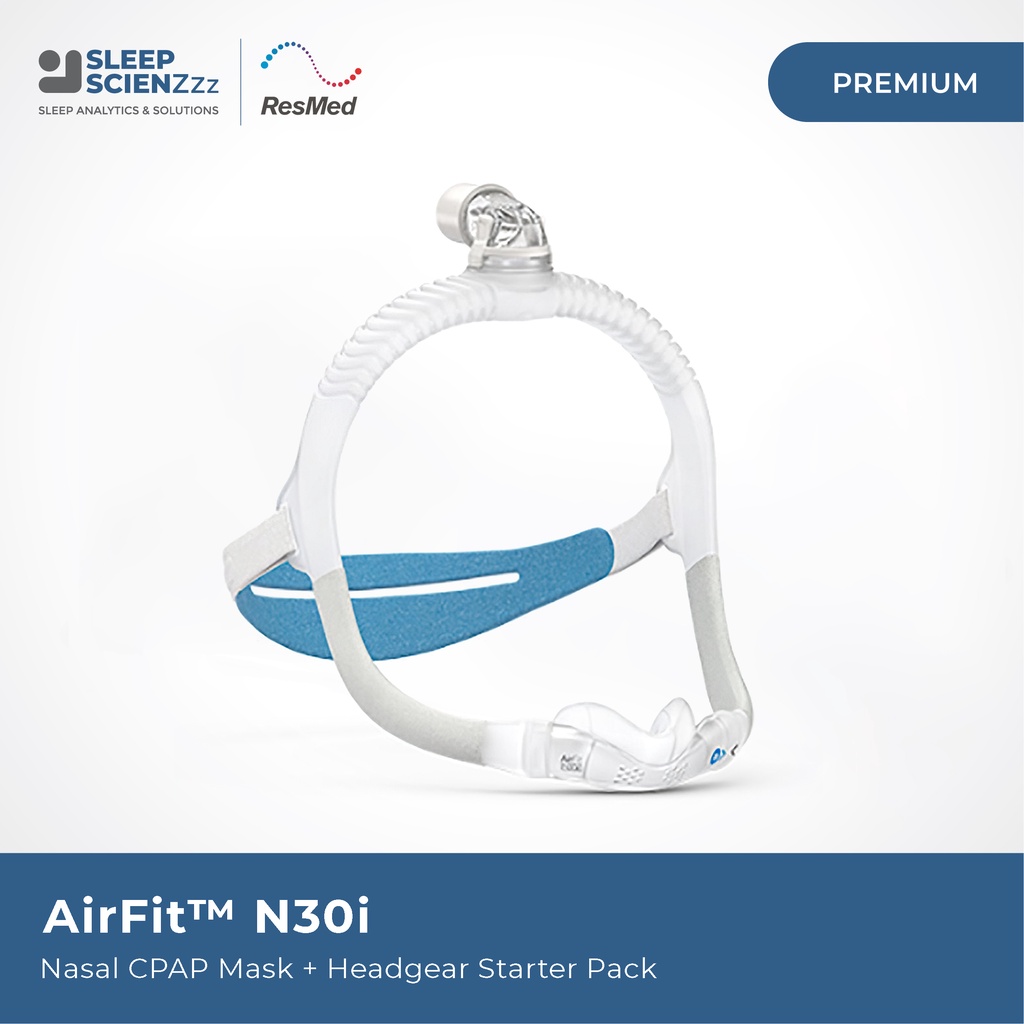 Resmed Airfit™ N30i Nasal Cpap Mask With Headgear Starter Pack Shopee