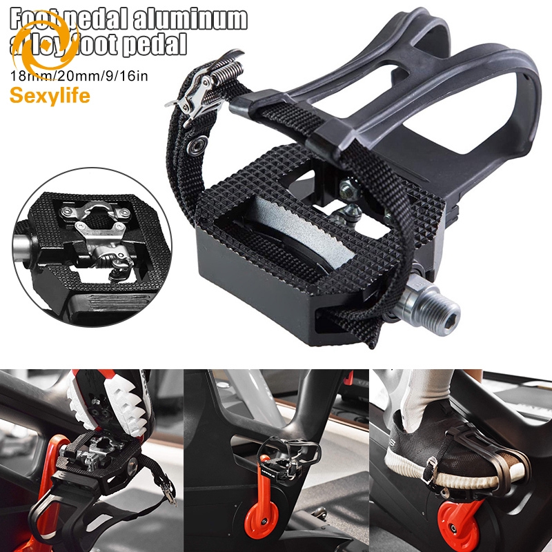 bicycle pedals with straps