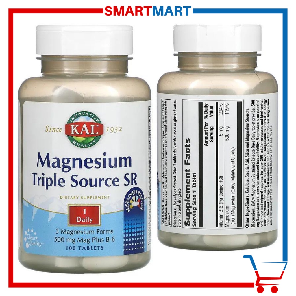 KAL Magnesium Triple Source(Oxide Malate Citrate)Sustained Release 500
