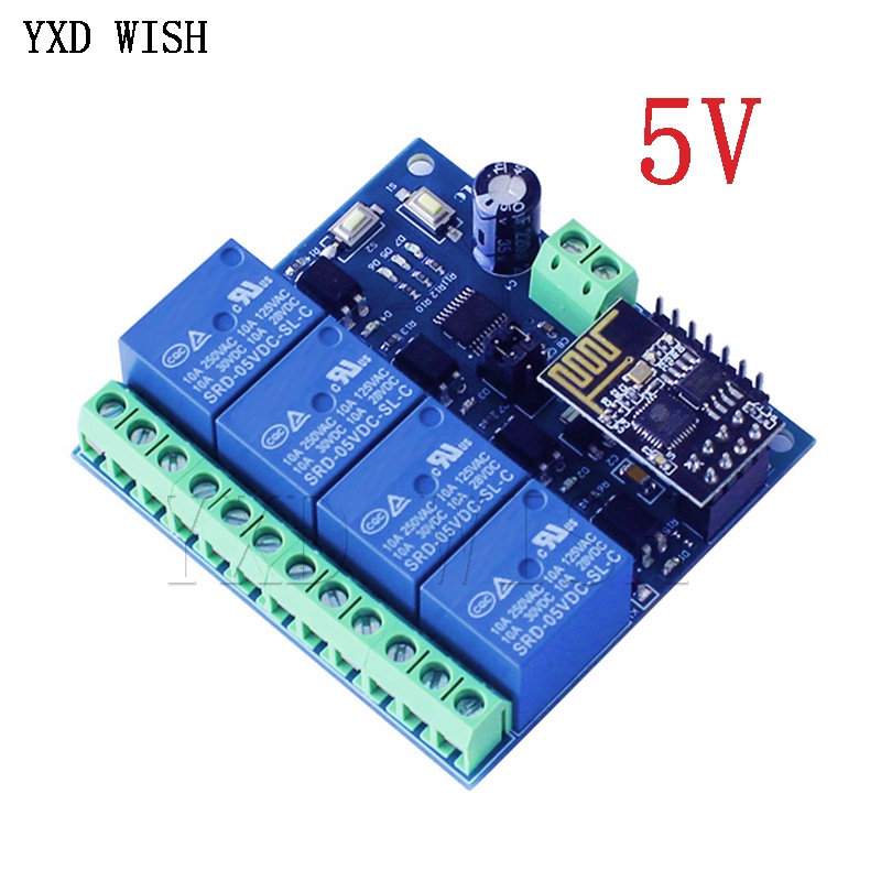 5V/12V ESP8266 4 Channel WiFi Relay Module For IOT Smart Home Phone APP