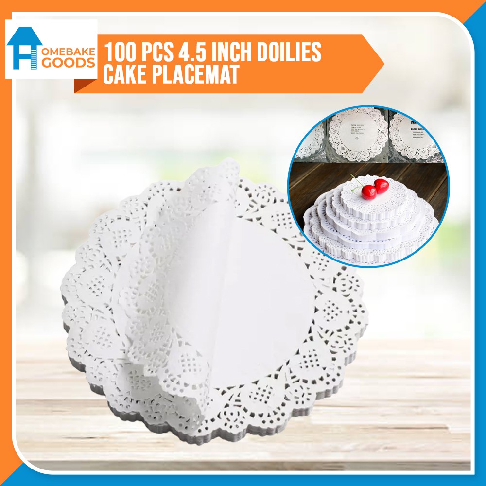100 pcs 4.5 inch doilies Cake Placemat Party Wedding Baking Decoration