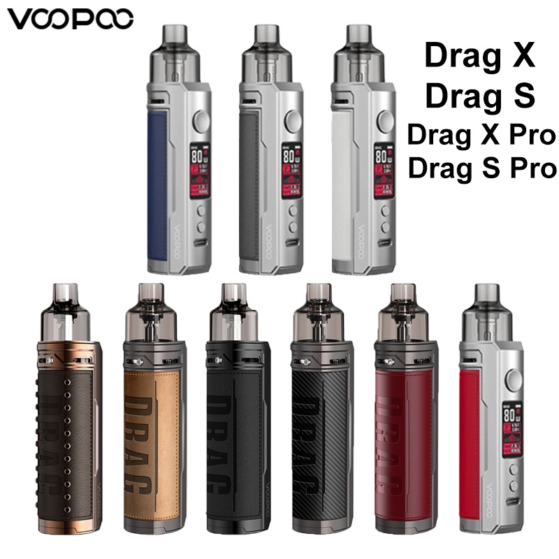 Original VOOPOO Drag X Pod Kit 80W 4.5ml Cartridge & Drag S 60W 2500mAh ...