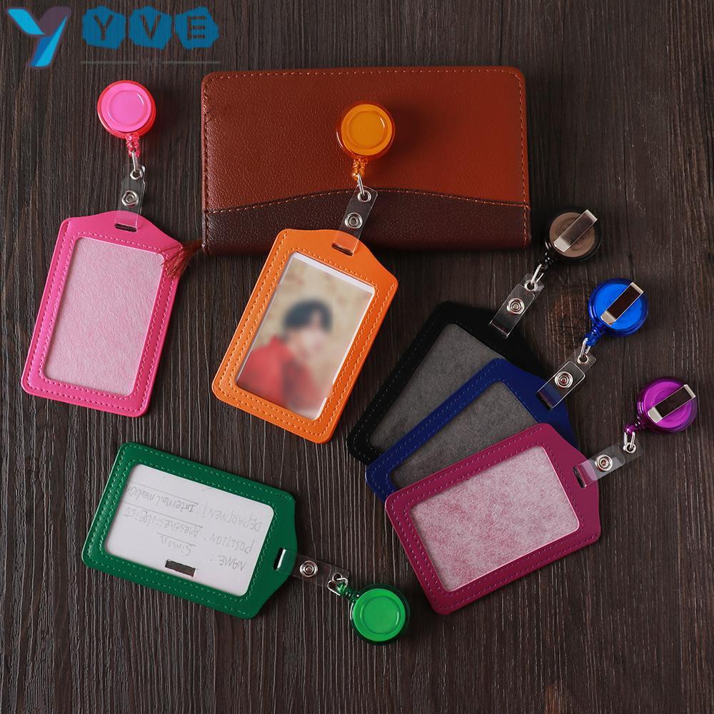 YVETTE Transparent ID Card Holder Worker Protective Shell Badge Case ...