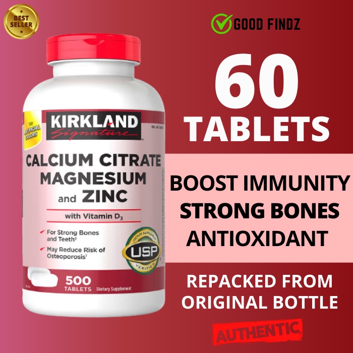 Kirkland Magnesium Zinc Vitamin D3 Vitamin B6 Immune Booster