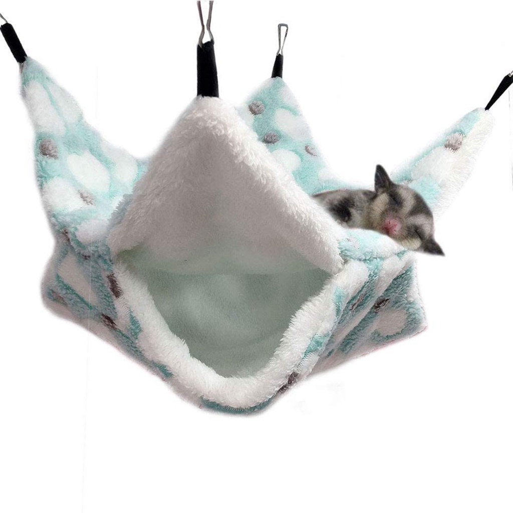 Oncpcare Pet Cage Hammock Guinea Pig Cage Accessories Bedding Warm Hammock for Small Animal Parrot Sugar Glider Ferret Squirrel Hamster Rat Playing Sleeping Bunkbed Sugar Glider Hammock 