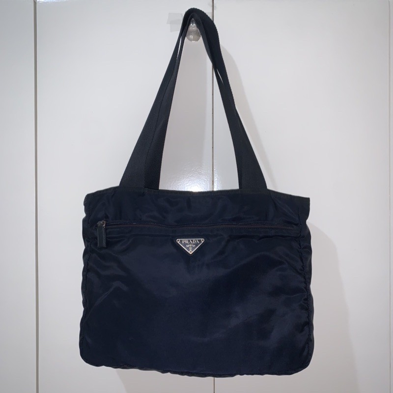 Authentic Prada Tessuto Navy Blue | Shopee Philippines