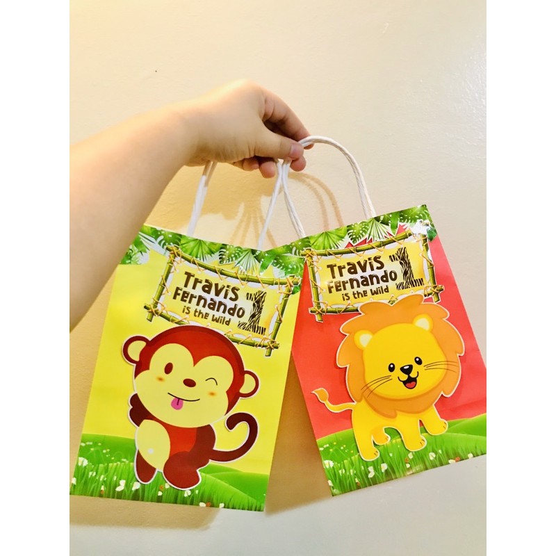 safari theme loot bags