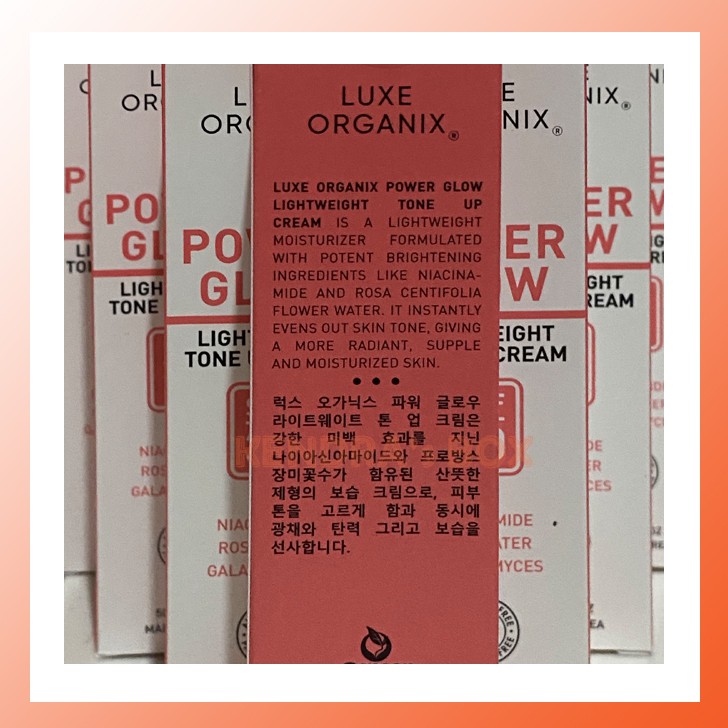 luxe organix power glow tone up cream